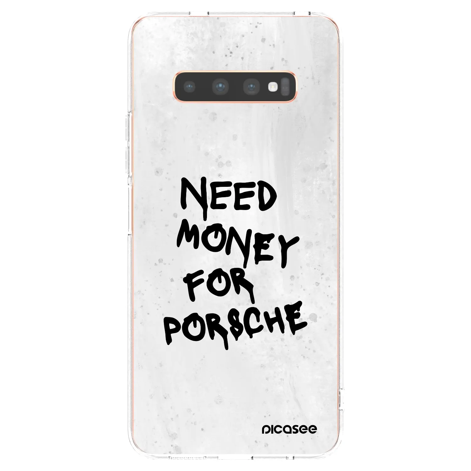 Picasee husă transparentă din silicon pentru Samsung Galaxy S10 Plus G975 - White Dollar