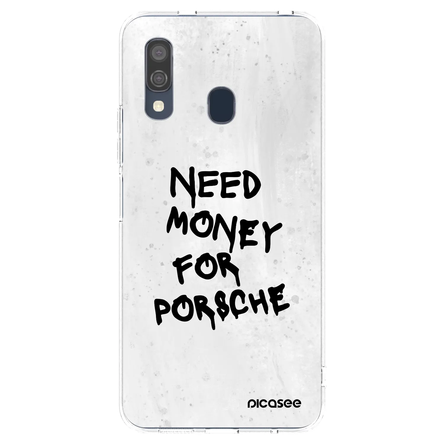 Picasee husă transparentă din silicon pentru Samsung Galaxy A40 A405F - White Dollar