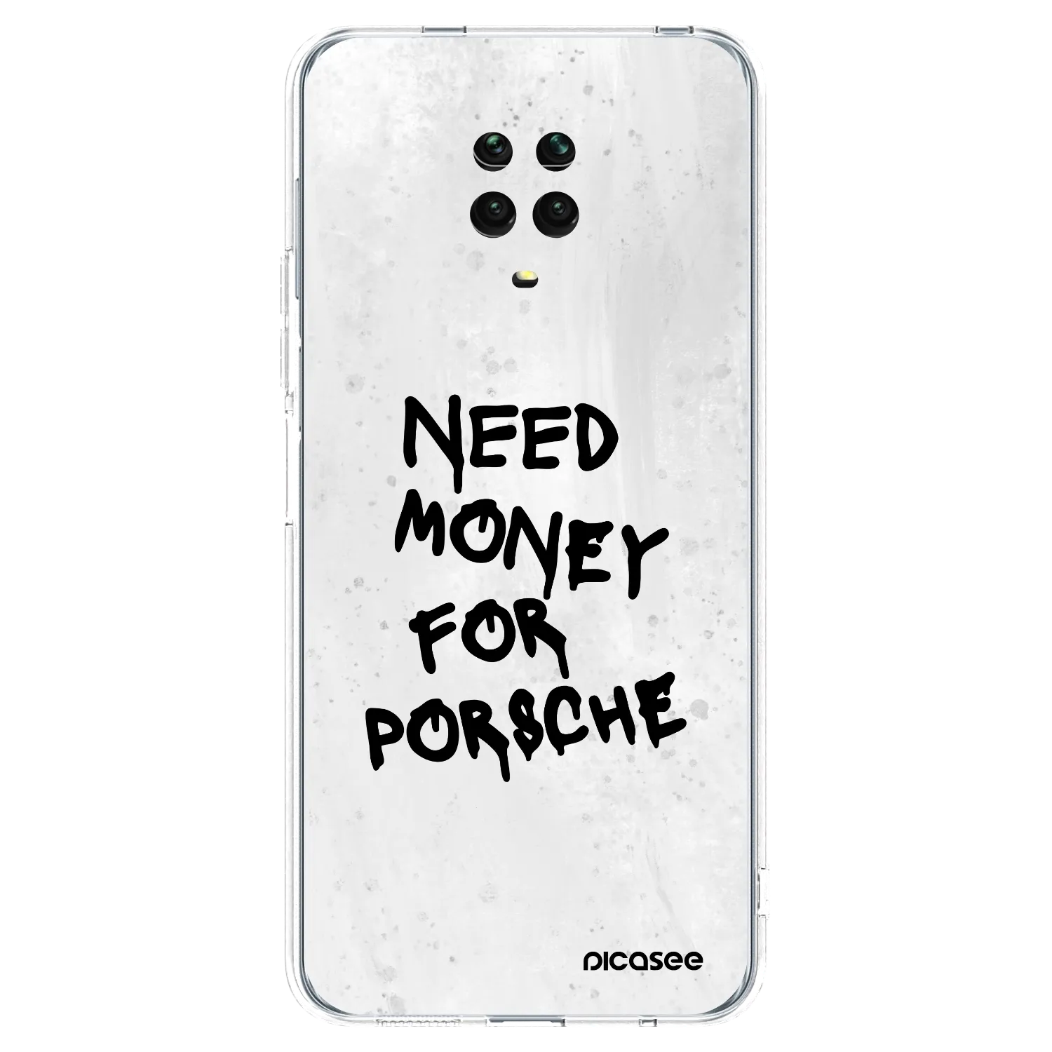 Picasee husă transparentă din silicon pentru Xiaomi Redmi Note 9 Pro - White Dollar