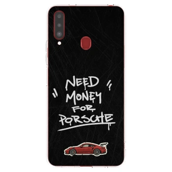 Picasee husă transparentă din silicon pentru Samsung Galaxy A20s - Dark Racer