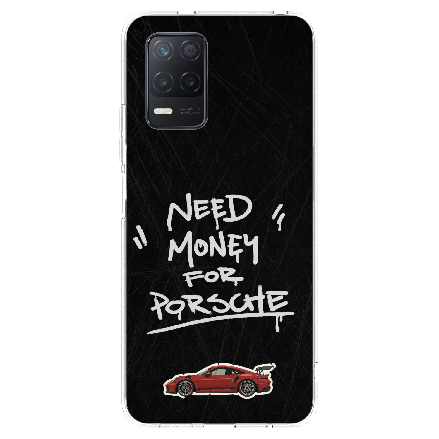Picasee husă transparentă din silicon pentru Realme 8 5G - Dark Racer
