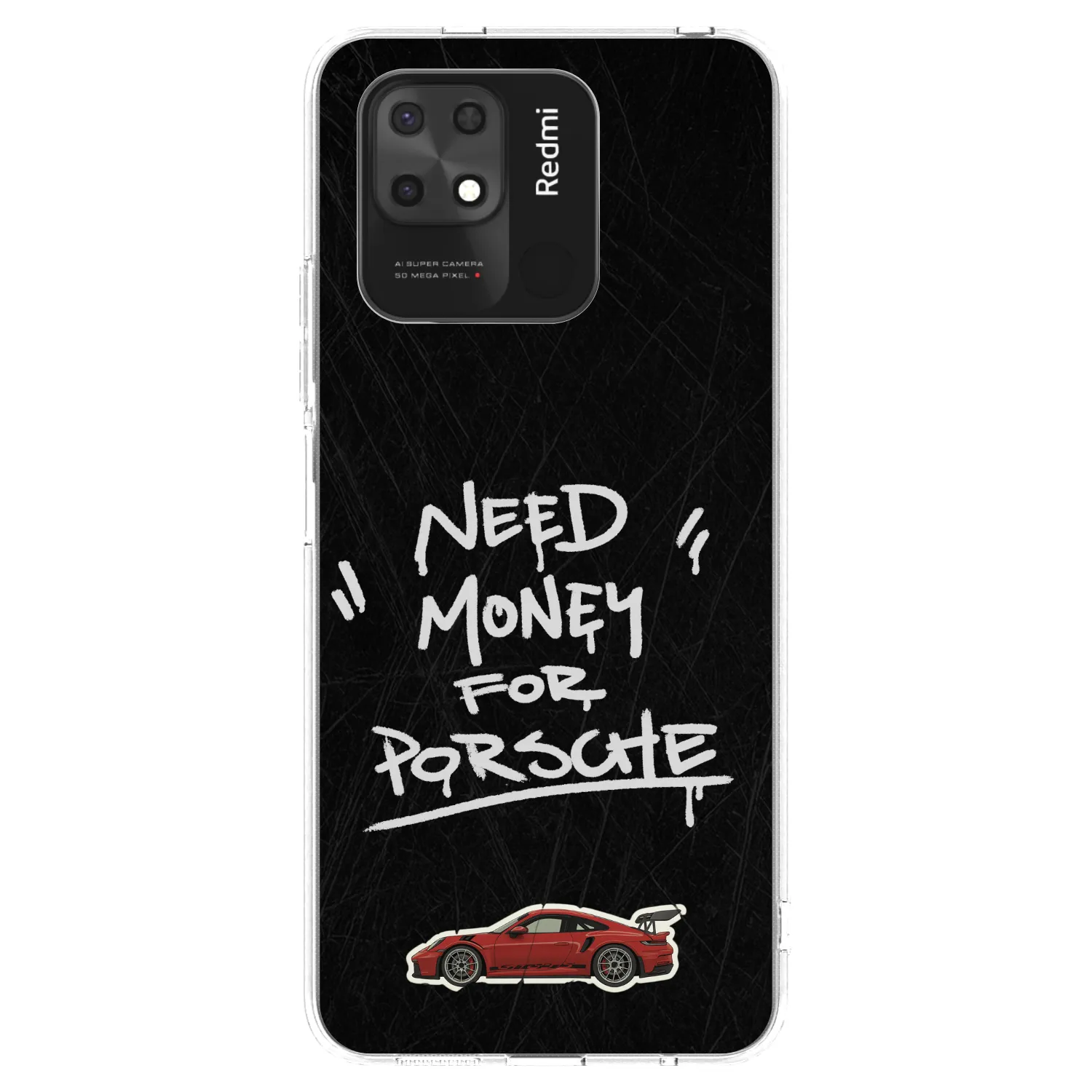 Picasee husă transparentă din silicon pentru Xiaomi Redmi 10C - Dark Racer