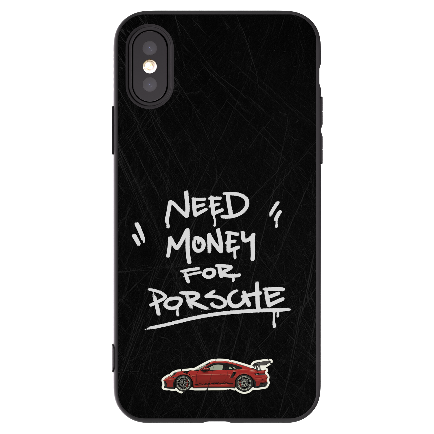 Picasee husă neagră din silicon pentru Apple iPhone X/XS - Dark Racer