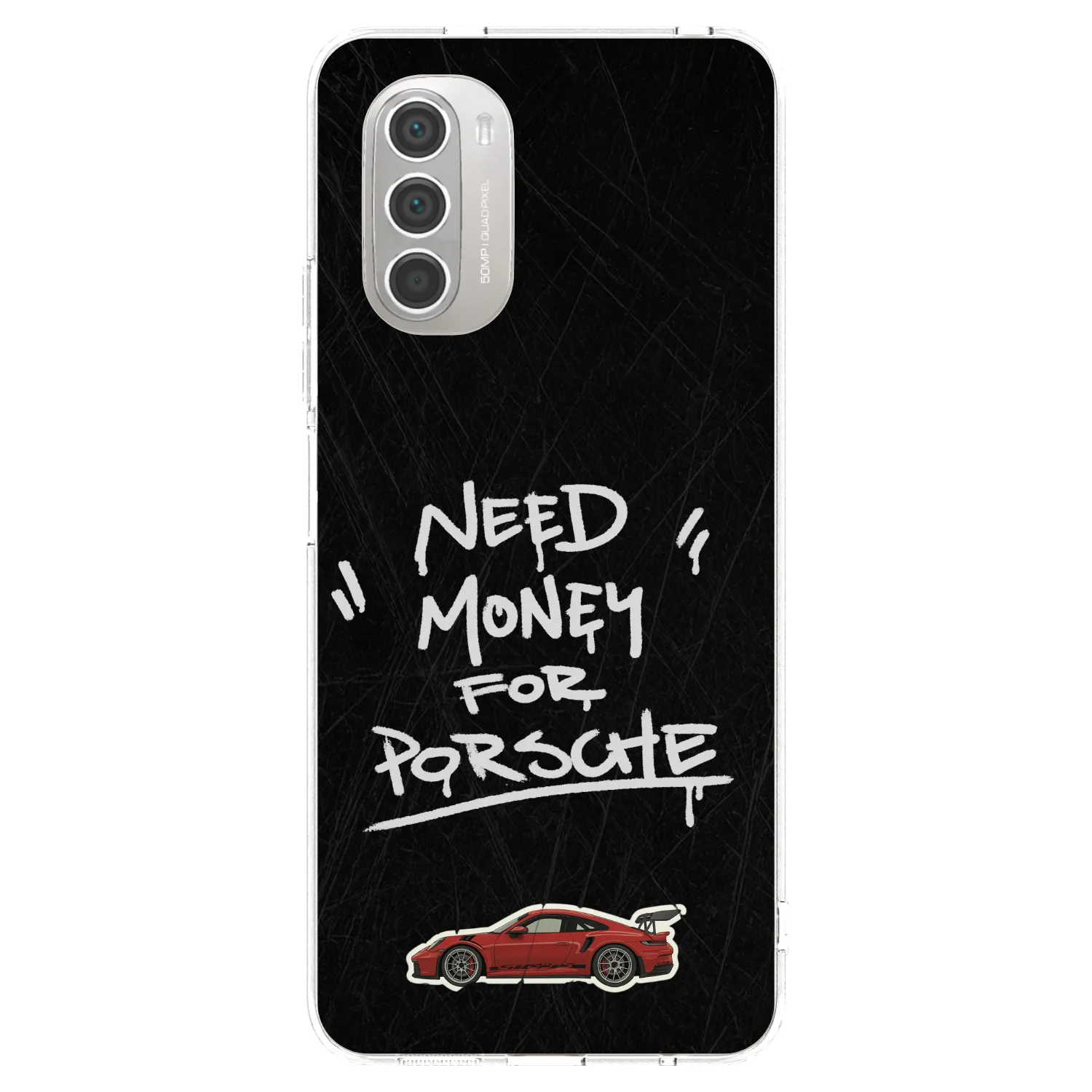 Picasee husă transparentă din silicon pentru Motorola Moto G51 - Dark Racer