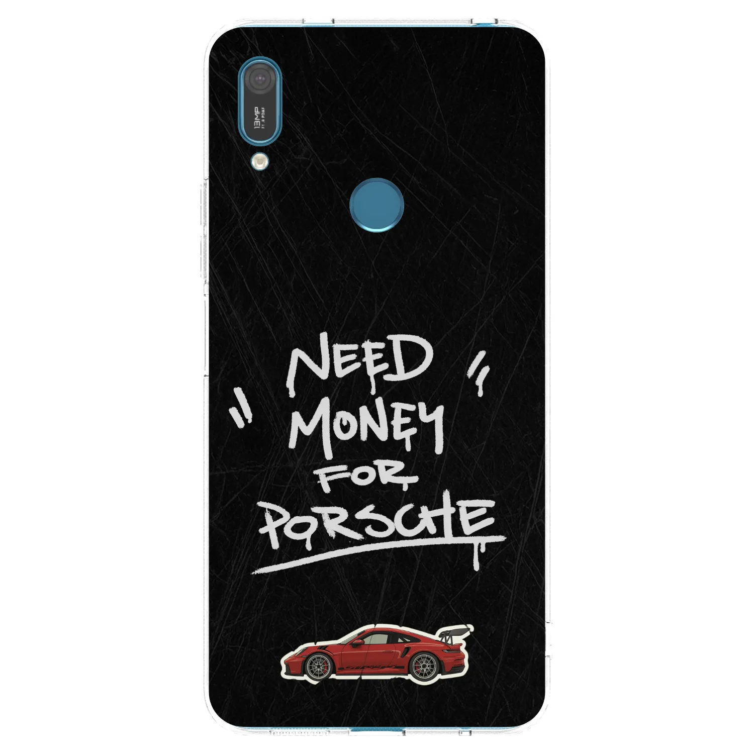 Picasee husă transparentă din silicon pentru Huawei Y7 2019 - Dark Racer