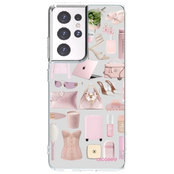Picasee husă transparentă din silicon pentru Samsung Galaxy S21 Ultra 5G G998B - Glam Babe