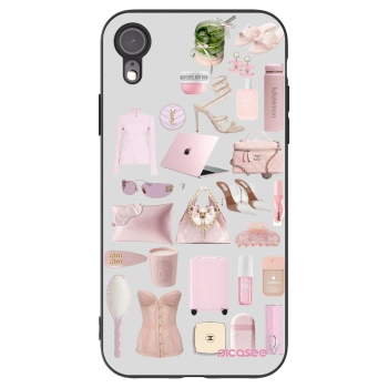 Picasee husă neagră din silicon pentru Apple iPhone XR - Glam Babe
