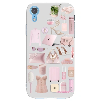 Picasee husă transparentă din silicon pentru Apple iPhone XR - Glam Babe