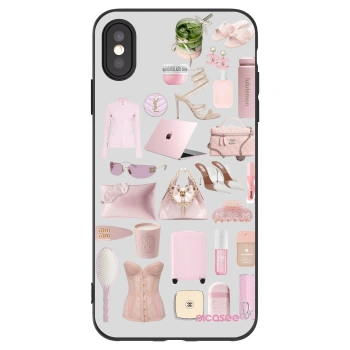 Picasee husă neagră din silicon pentru Apple iPhone XS Max - Glam Babe