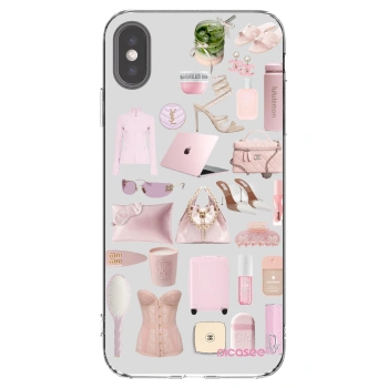 Picasee husă transparentă din silicon pentru Apple iPhone XS Max - Glam Babe