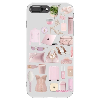 Picasee husă transparentă din silicon pentru Apple iPhone 8 Plus - Glam Babe