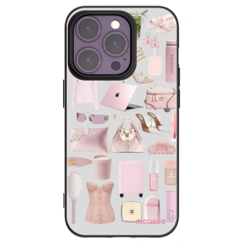 Picasee husă neagră din silicon pentru Apple iPhone 14 Pro - Glam Babe
