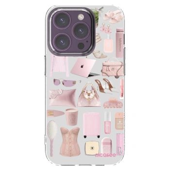 Picasee husă transparentă din silicon pentru Apple iPhone 14 Pro - Glam Babe