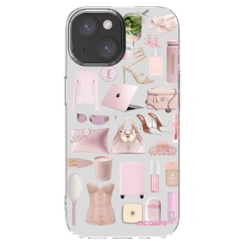Picasee husă transparentă din silicon pentru Apple iPhone 15 - Glam Babe