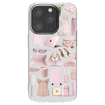 Picasee husă transparentă din silicon pentru Apple iPhone 15 Pro - Glam Babe