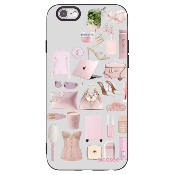 Picasee husă neagră din silicon pentru Apple iPhone 6/6S - Glam Babe