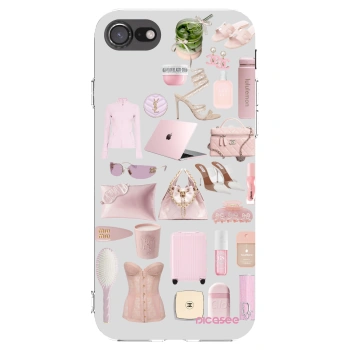 Picasee husă transparentă din silicon pentru Apple iPhone 7 - Glam Babe