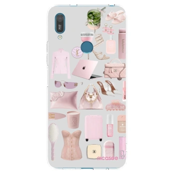 Picasee husă transparentă din silicon pentru Huawei Y7 2019 - Glam Babe
