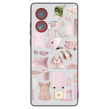 Picasee husă neagră din silicon pentru Motorola Edge 50 Fusion - Glam Babe