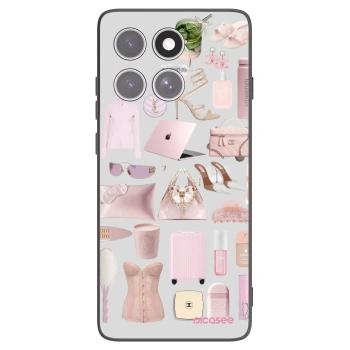 Picasee husă neagră din silicon pentru Motorola Edge 60 Fusion - Glam Babe