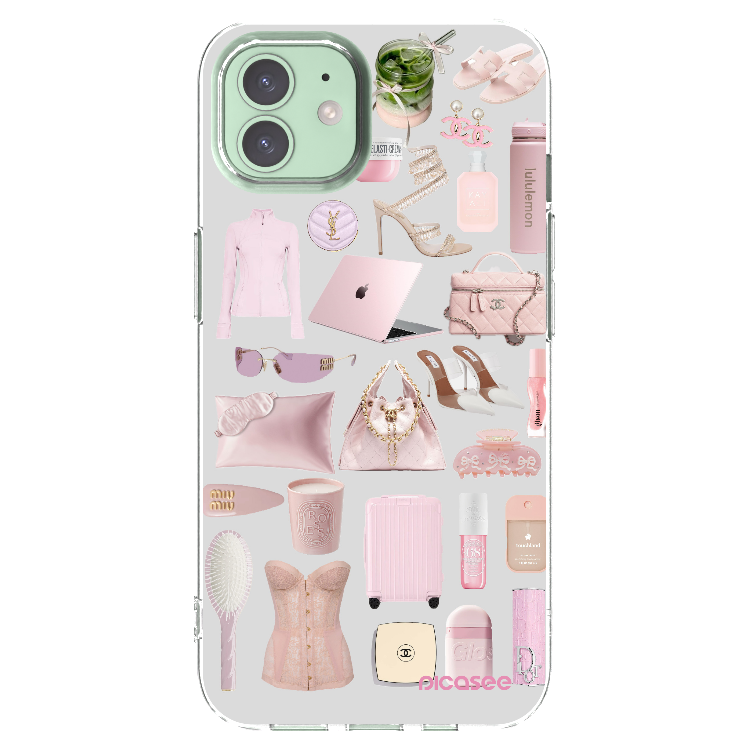 Picasee husă transparentă din silicon pentru Apple iPhone 12 - Glam Babe