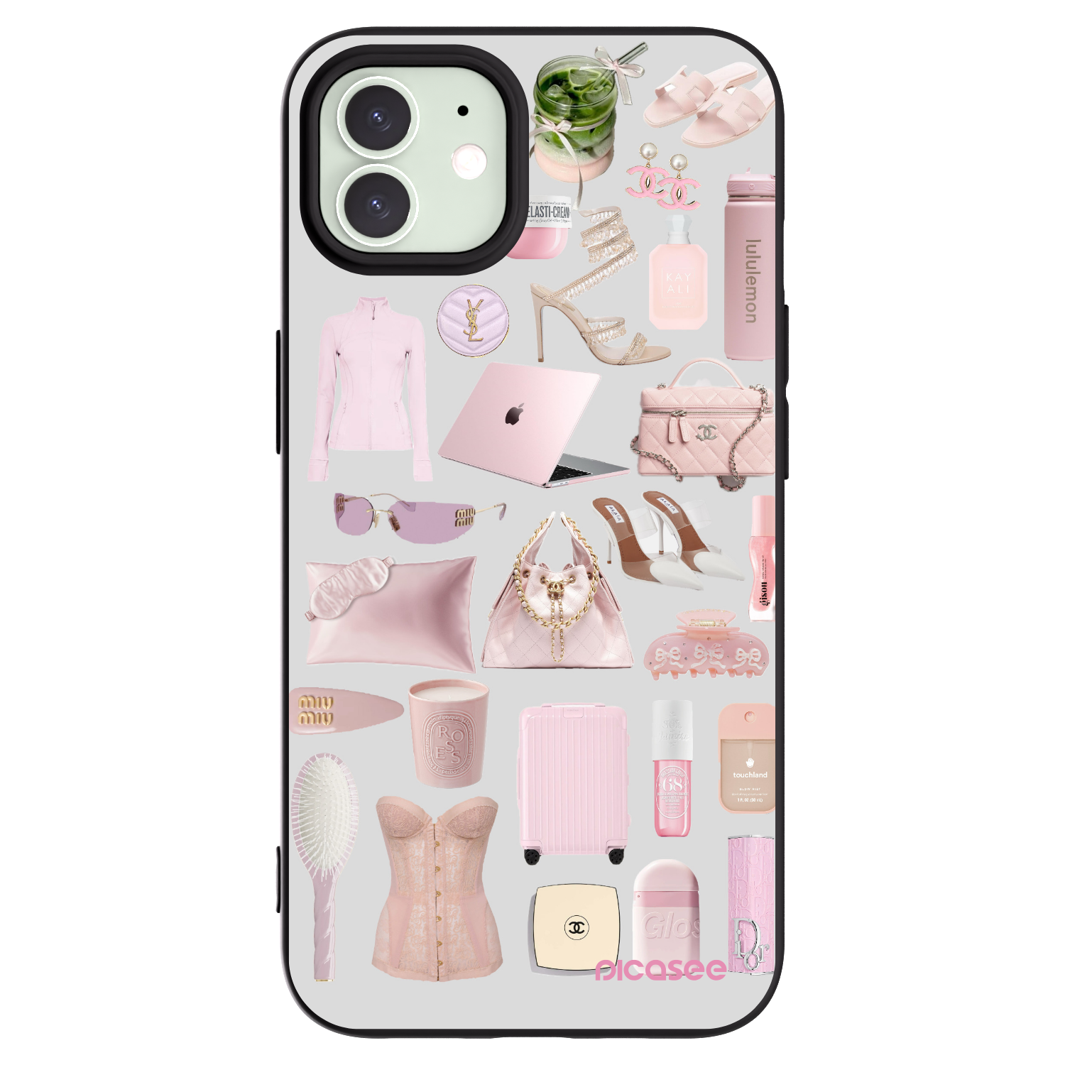 Picasee husă neagră din silicon pentru Apple iPhone 12 Pro - Glam Babe