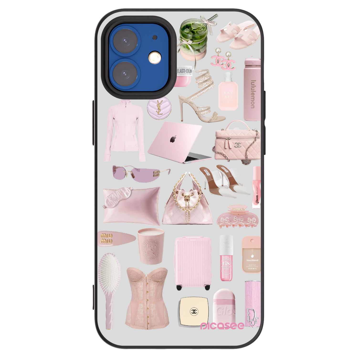 Picasee husă neagră din silicon pentru Apple iPhone 12 mini - Glam Babe