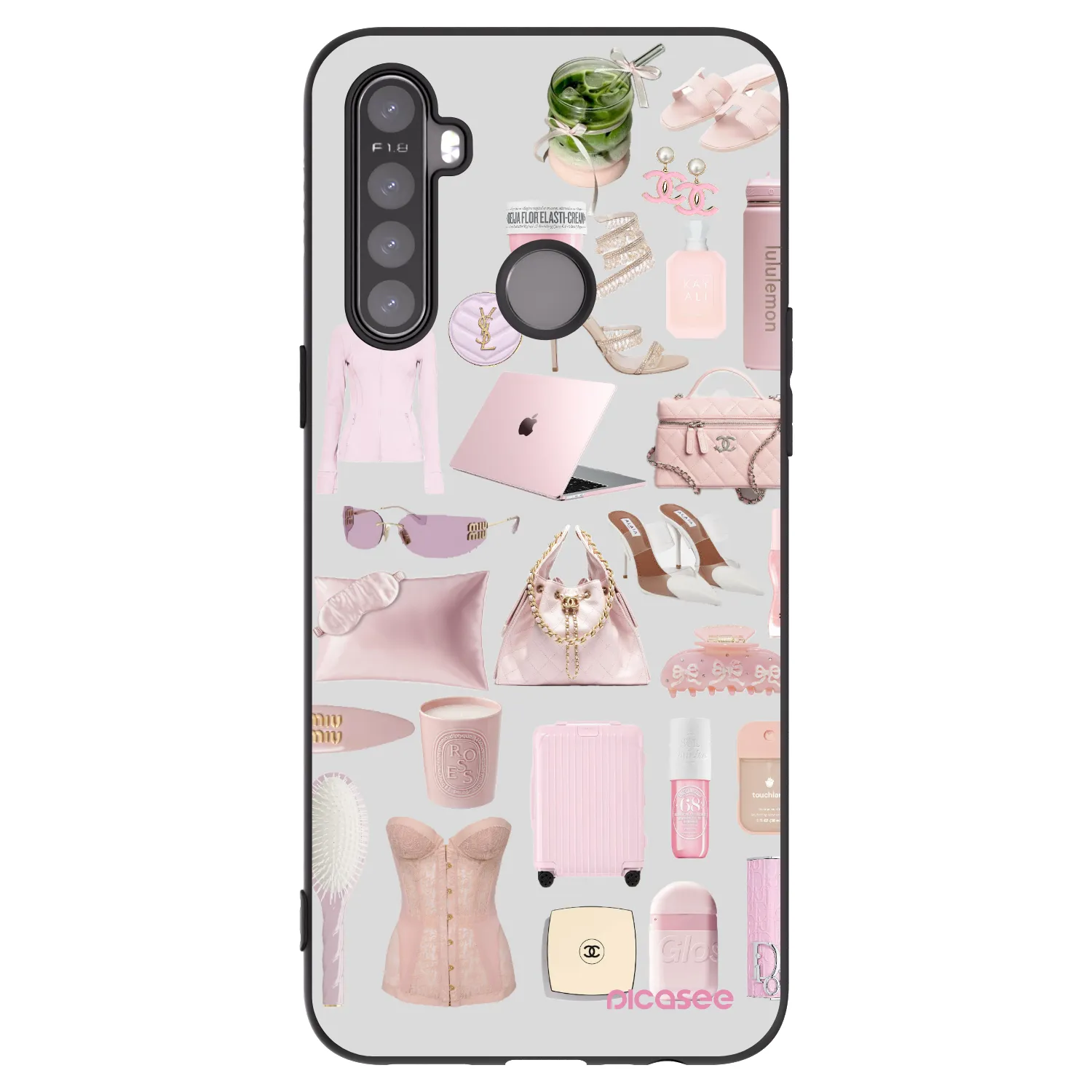 Picasee husă neagră din silicon pentru Realme 6i - Glam Babe