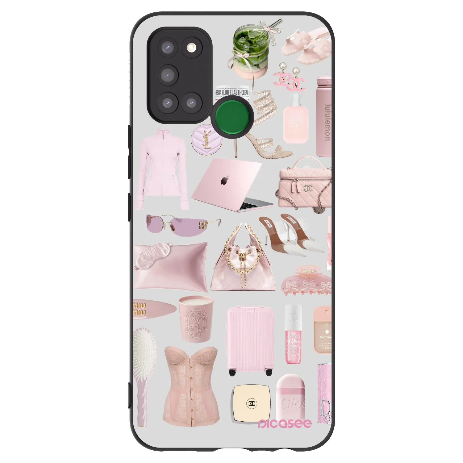 Picasee husă neagră din silicon pentru Realme 7i - Glam Babe