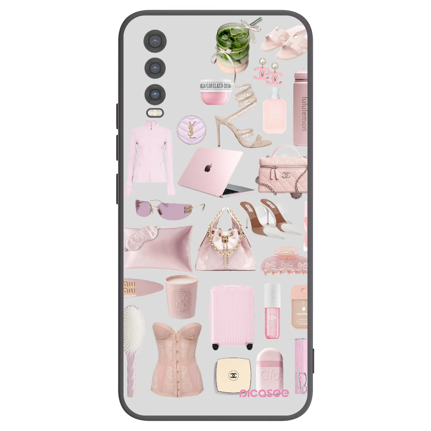 Picasee husă neagră din silicon pentru Vivo Y20s - Glam Babe