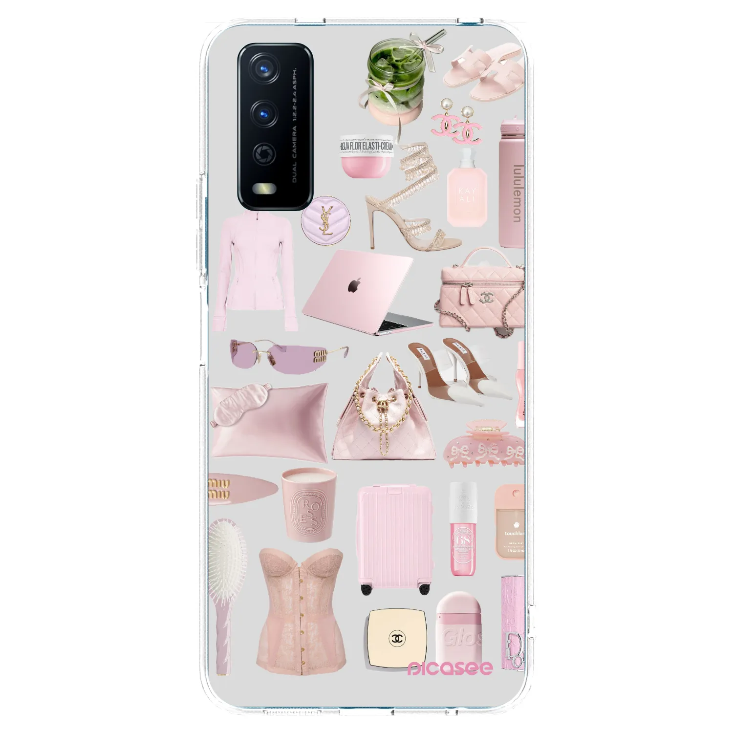 Picasee husă transparentă din silicon pentru Vivo Y11s - Glam Babe