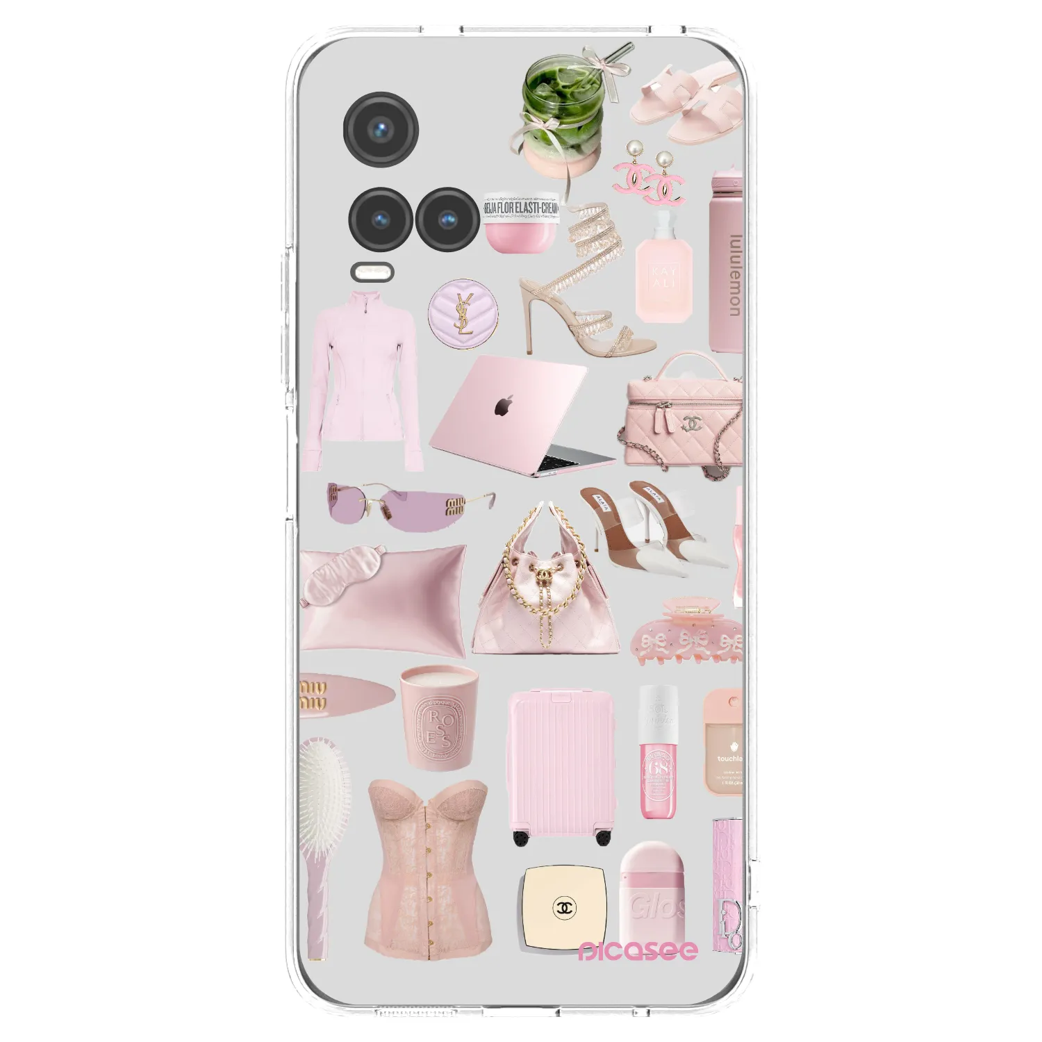 Picasee husă transparentă din silicon pentru Vivo Y33s - Glam Babe