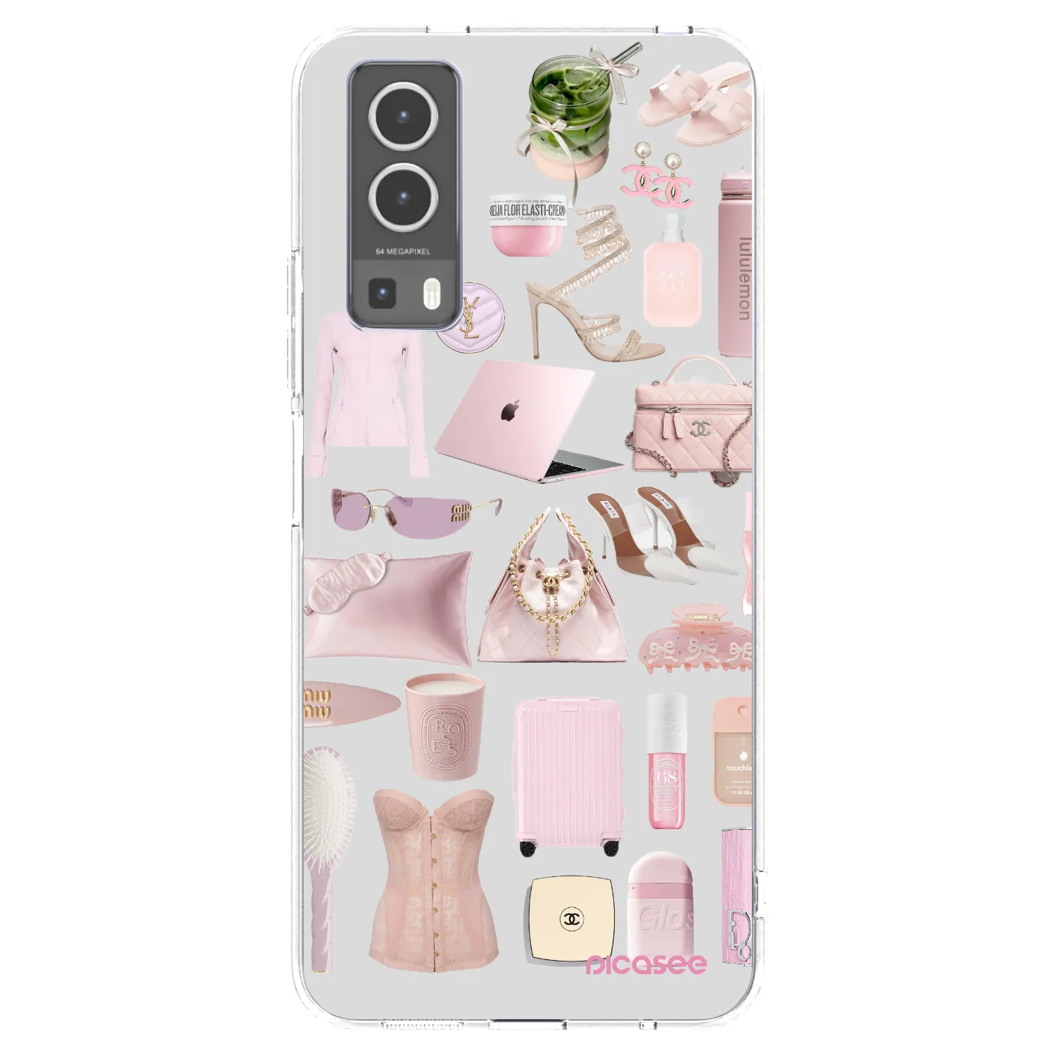 Picasee husă transparentă din silicon pentru Vivo Y72 5G - Glam Babe