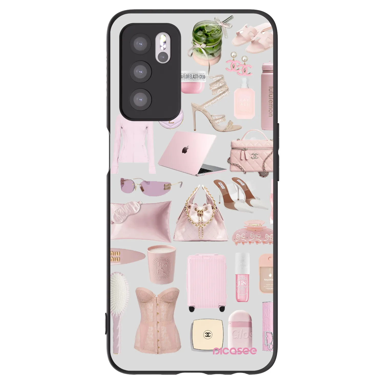 Picasee husă neagră din silicon pentru OPPO A16s - Glam Babe