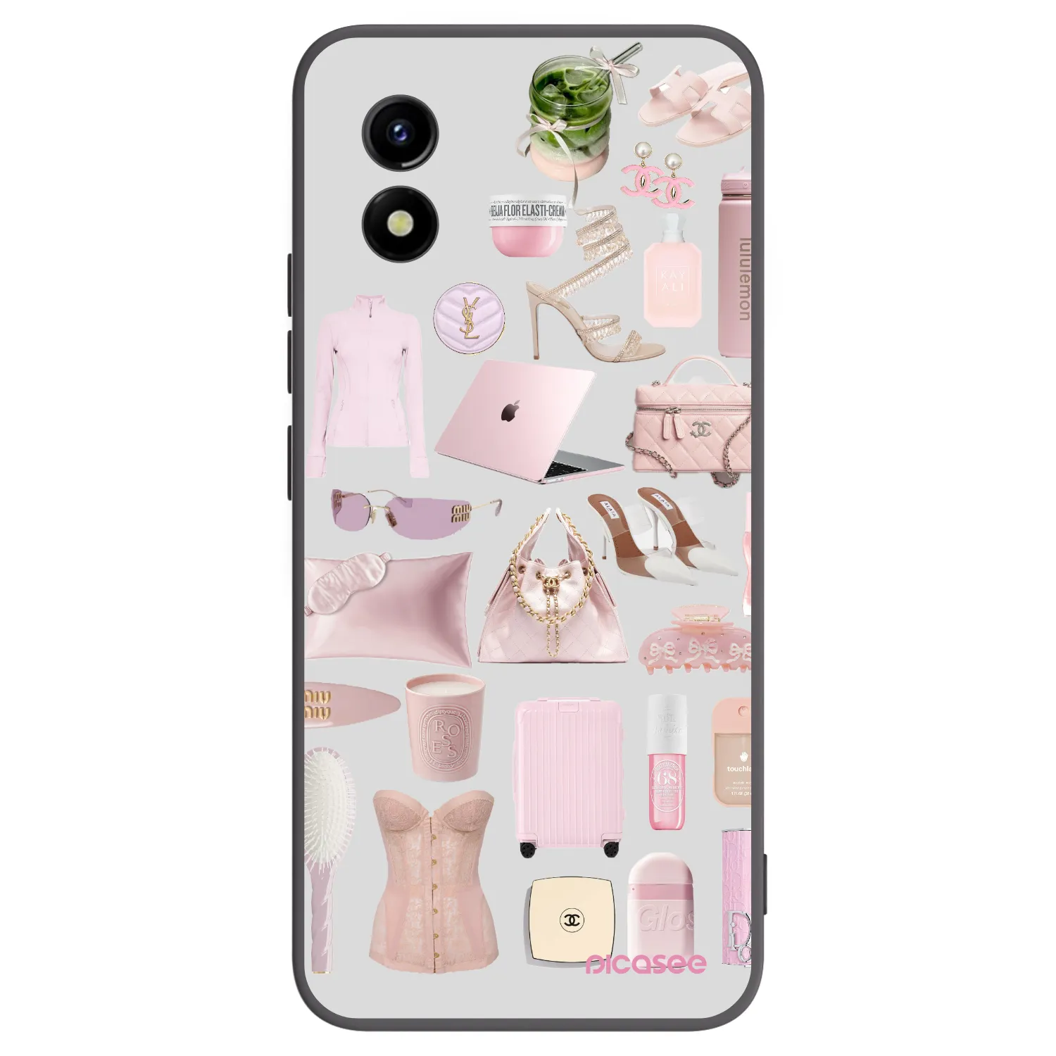 Picasee husă neagră din silicon pentru Vivo Y01 - Glam Babe