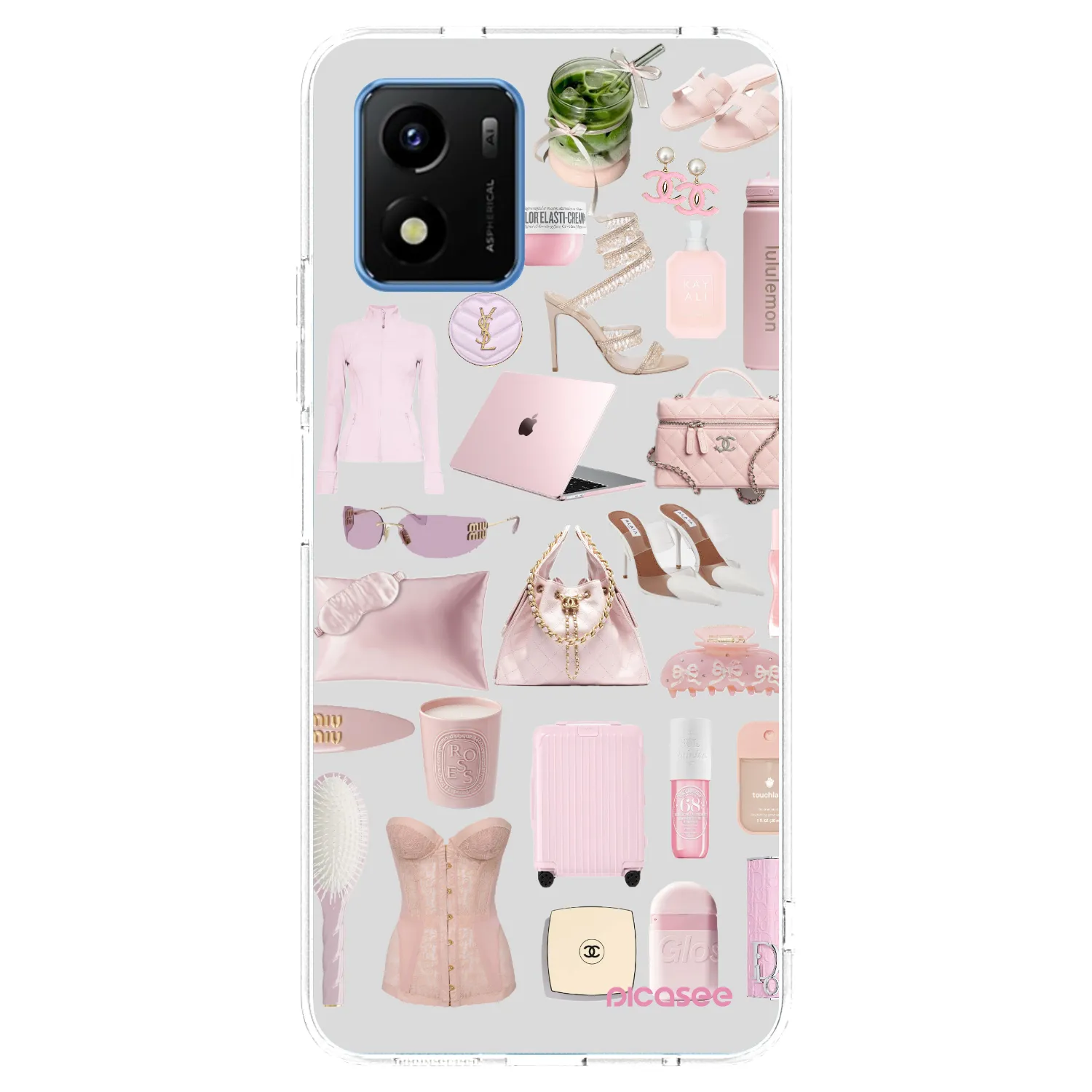 Picasee husă transparentă din silicon pentru Vivo Y01 - Glam Babe