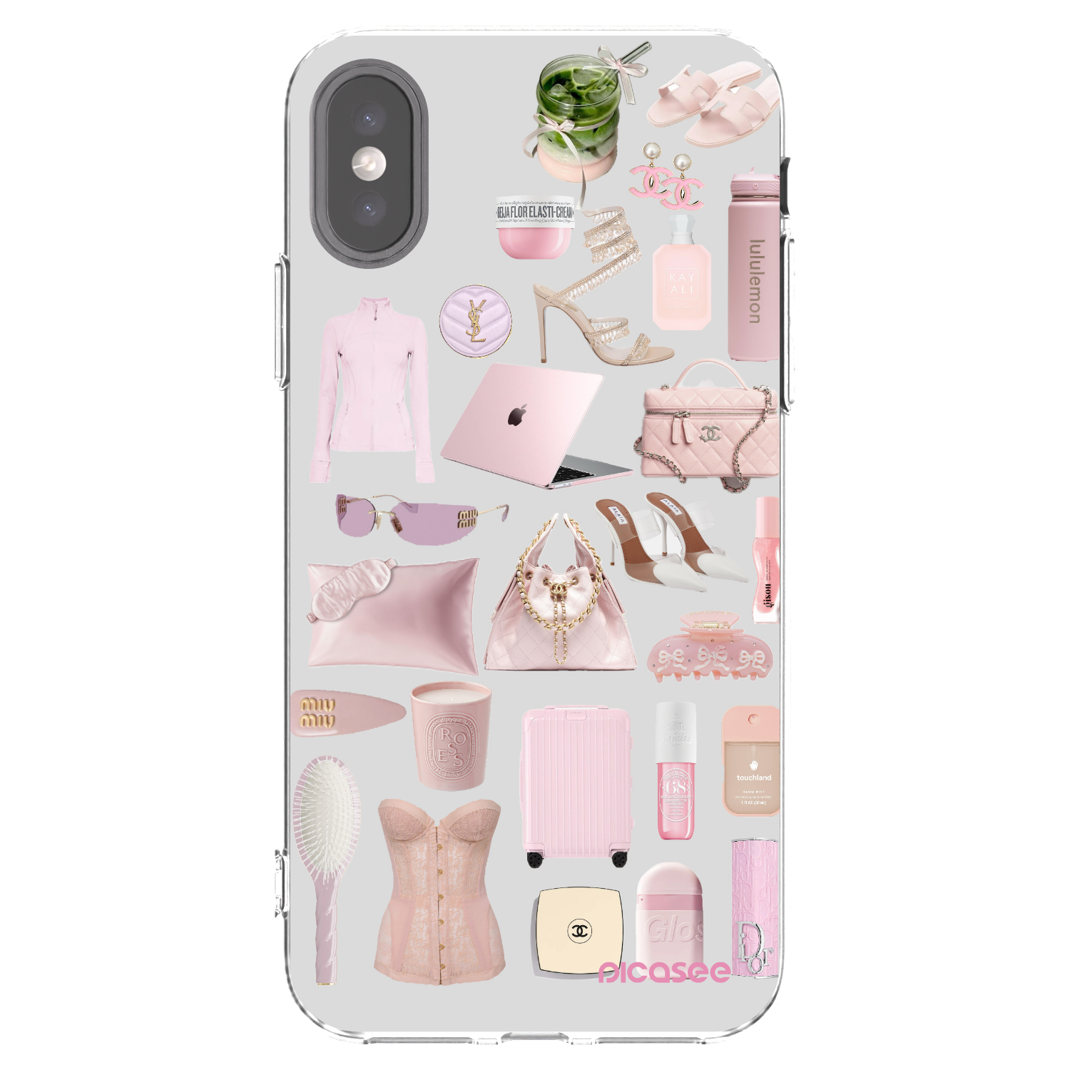 Picasee husă transparentă din silicon pentru Apple iPhone X/XS - Glam Babe