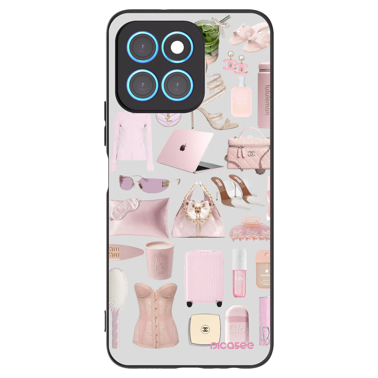 Picasee husă neagră din silicon pentru Honor X8 5G - Glam Babe