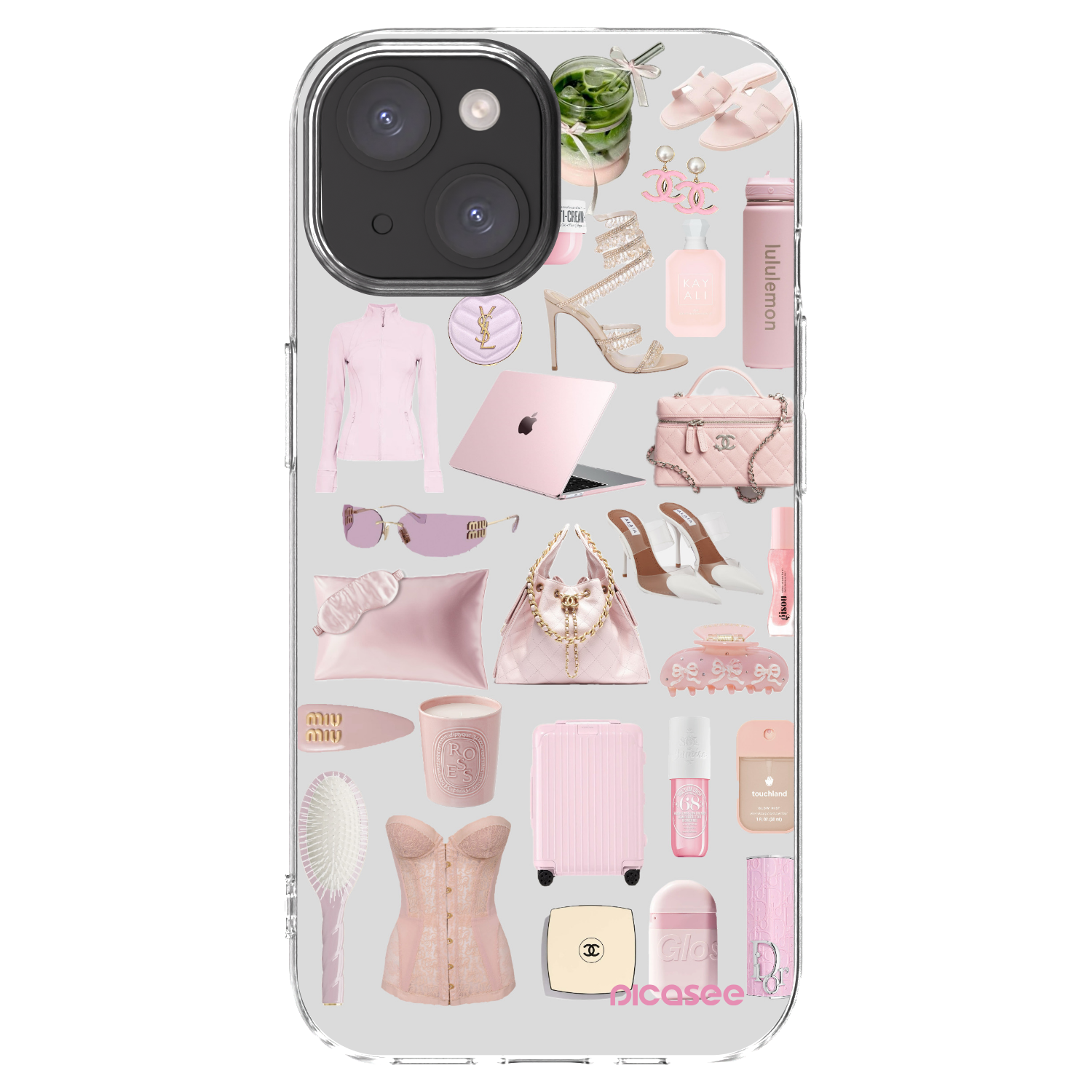Picasee husă transparentă din silicon pentru Apple iPhone 15 - Glam Babe