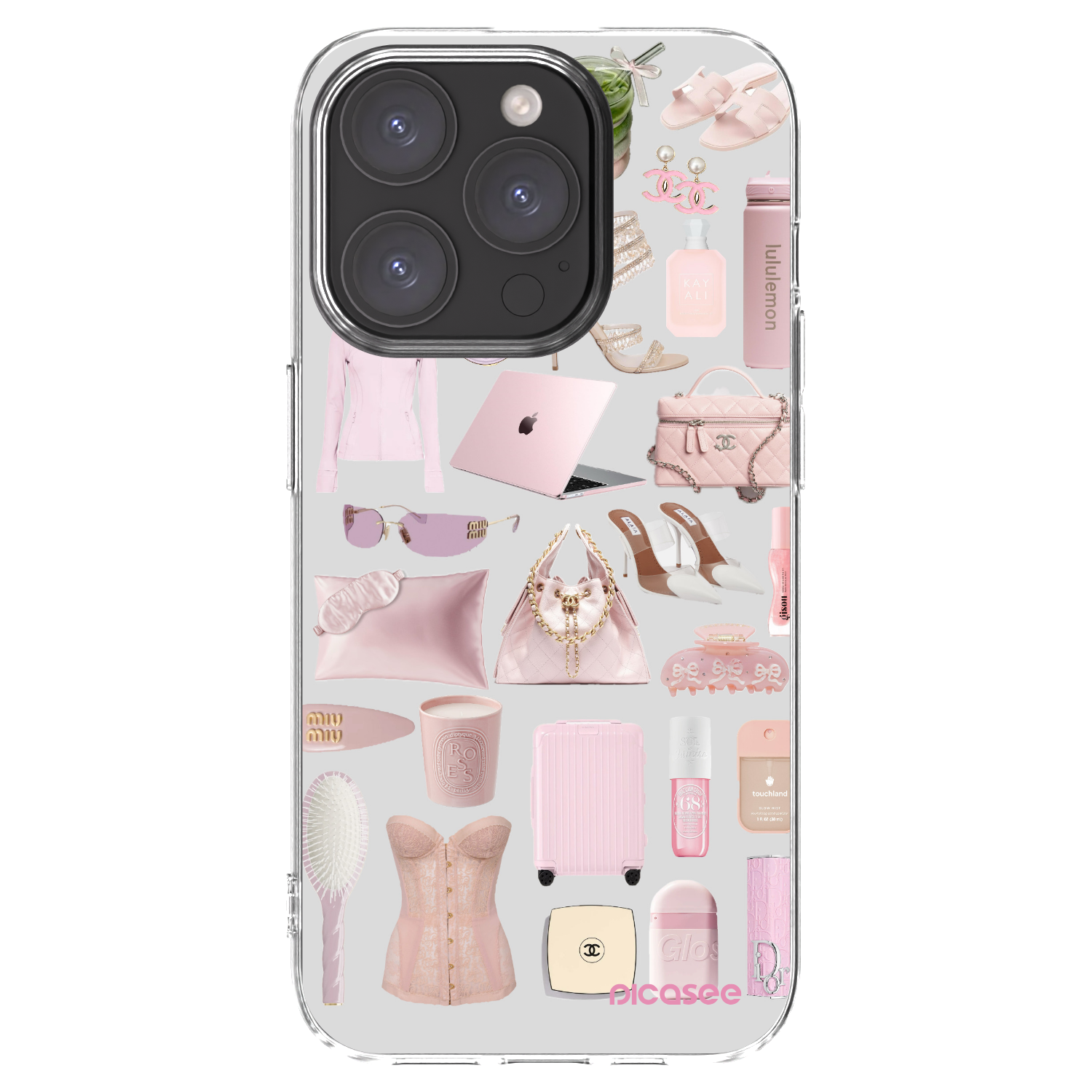 Picasee husă transparentă din silicon pentru Apple iPhone 15 Pro - Glam Babe