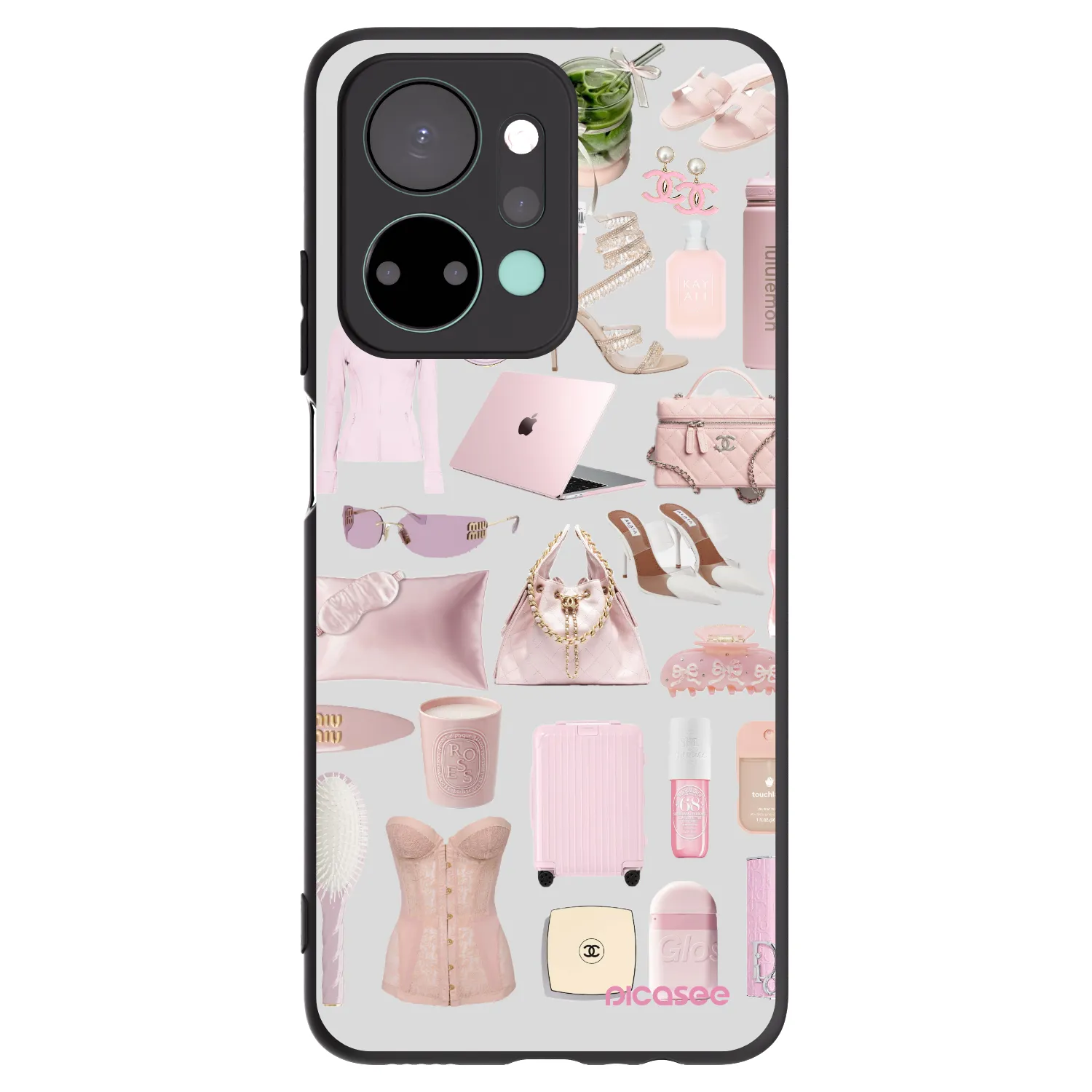 Picasee husă neagră din silicon pentru Honor X7a - Glam Babe