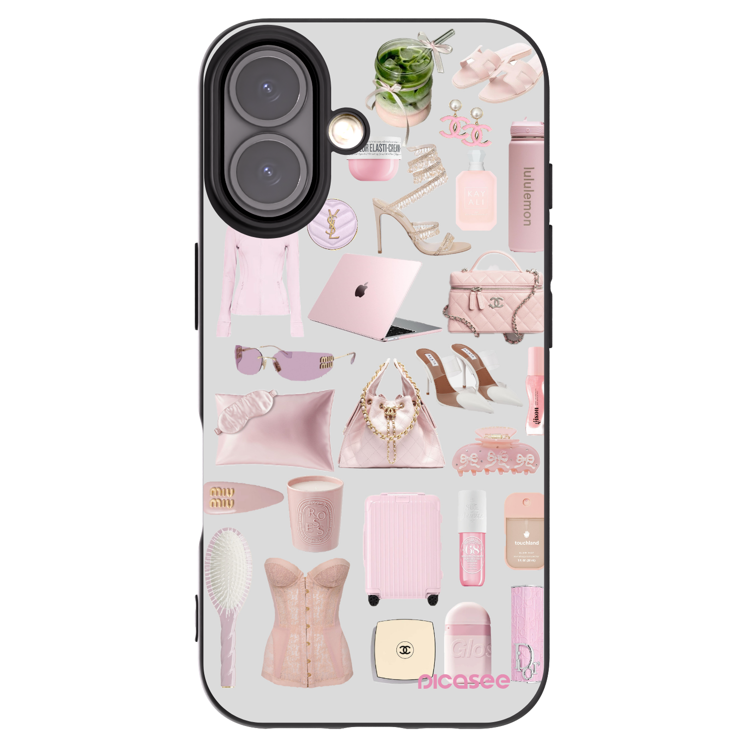 Picasee husă neagră din silicon pentru Apple iPhone 16 - Glam Babe