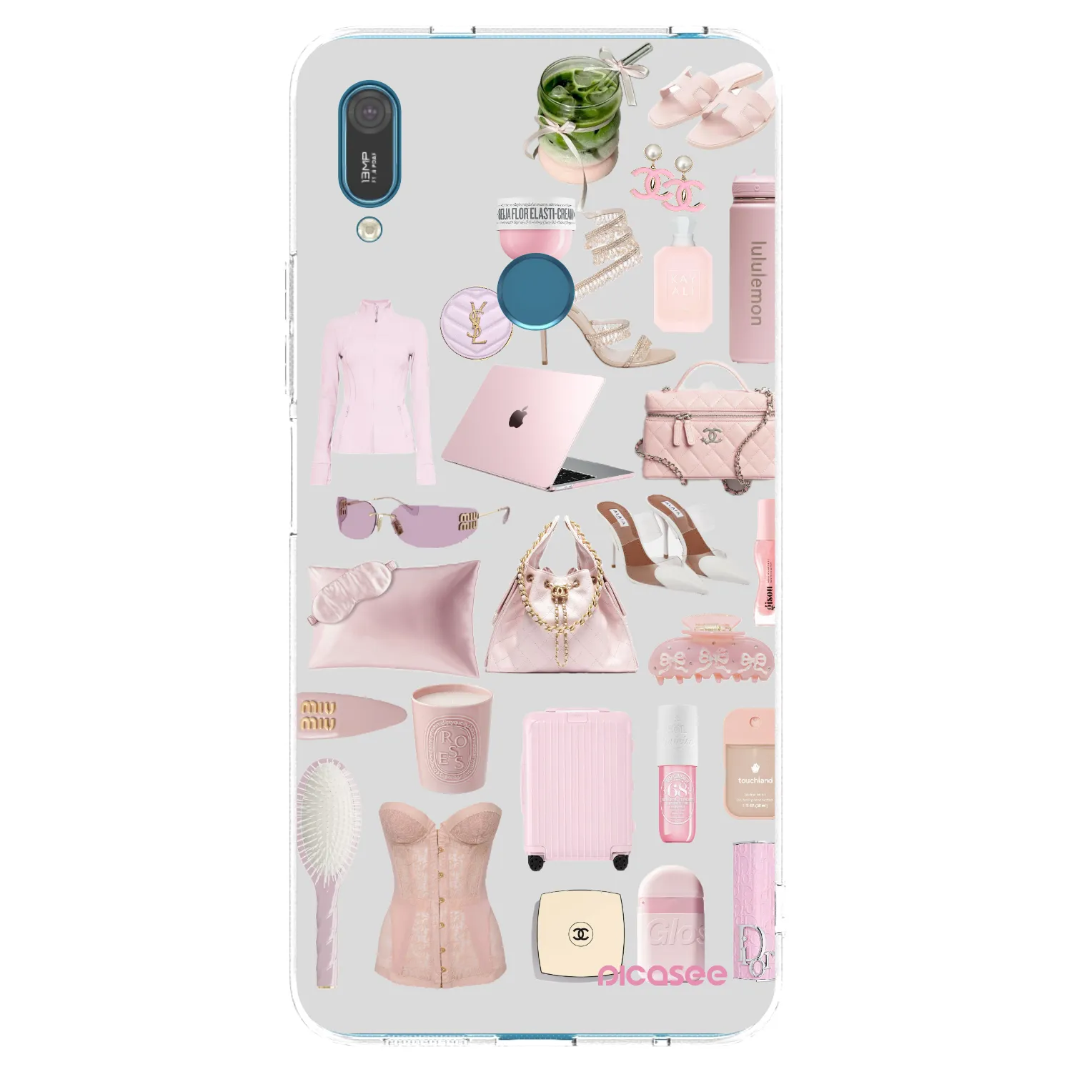 Picasee husă transparentă din silicon pentru Huawei Y7 2019 - Glam Babe