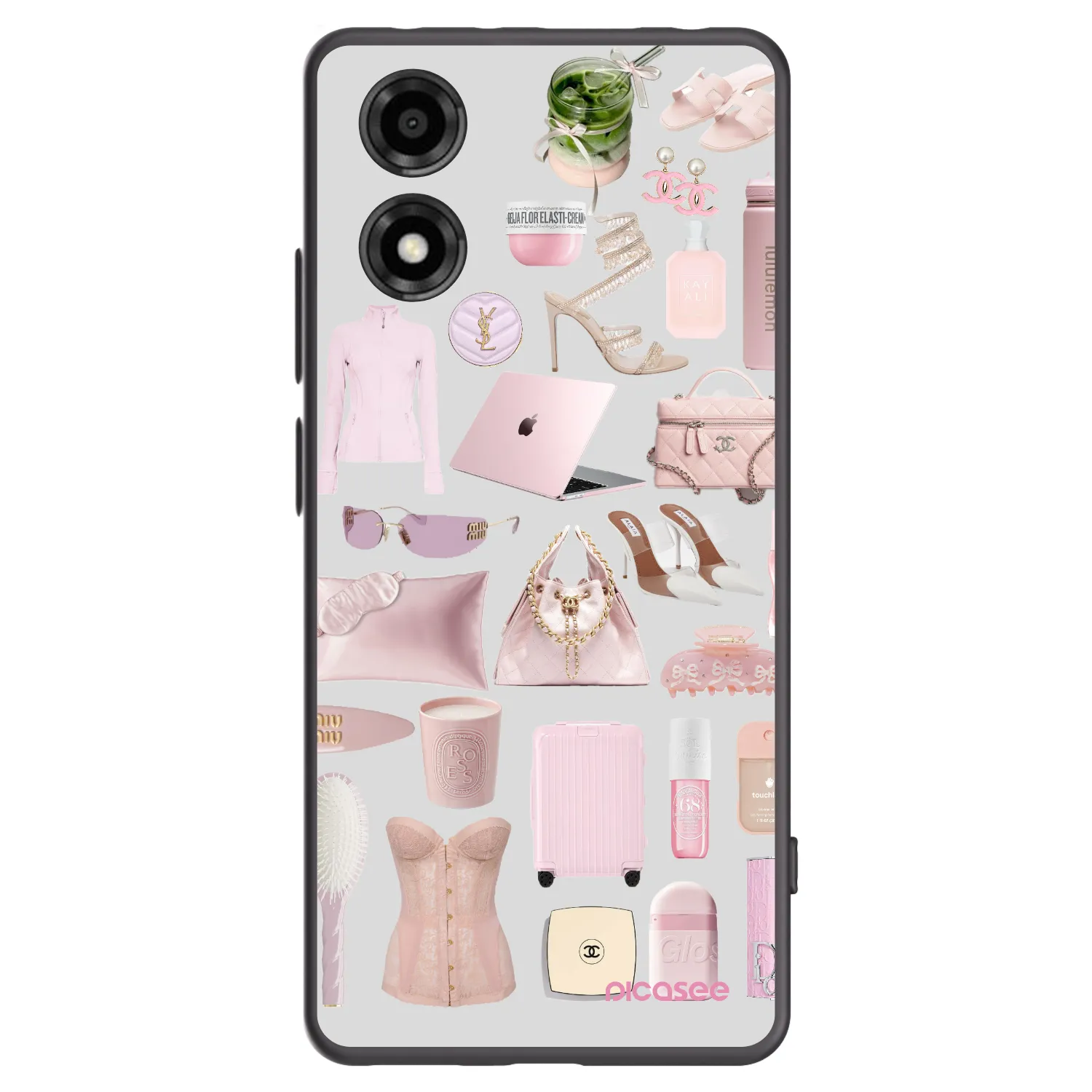 Picasee husă neagră din silicon pentru Motorola Moto E14 - Glam Babe