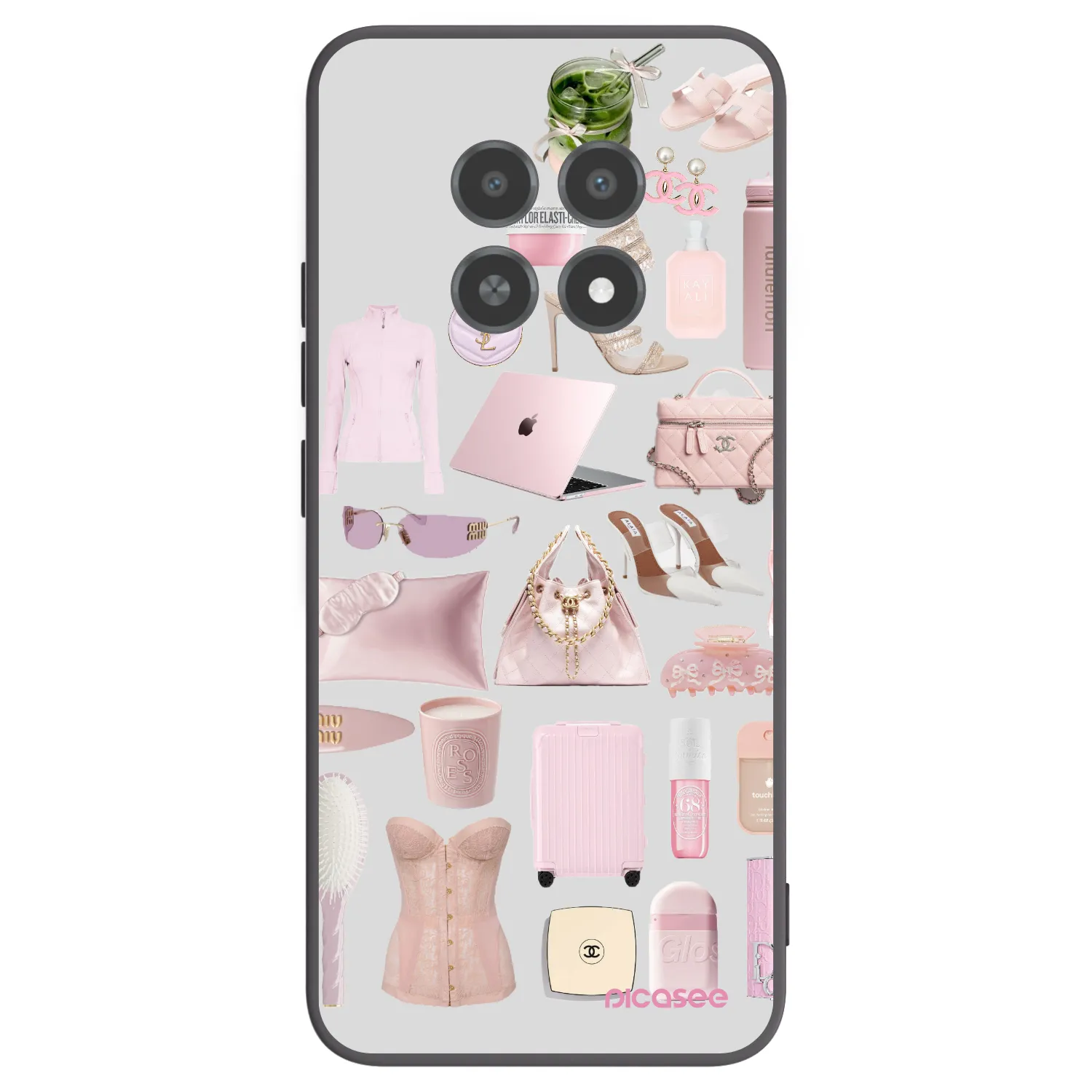 Picasee husă neagră din silicon pentru Realme 12X - Glam Babe