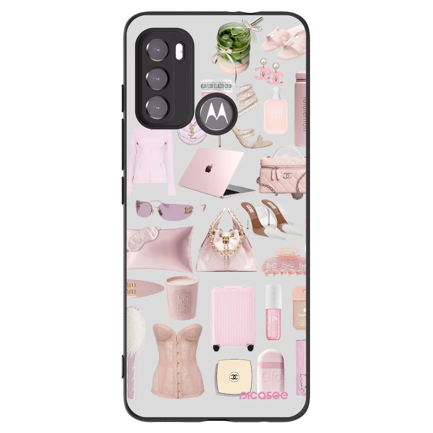 Picasee husă neagră din silicon pentru Motorola Edge 60 5G - Glam Babe