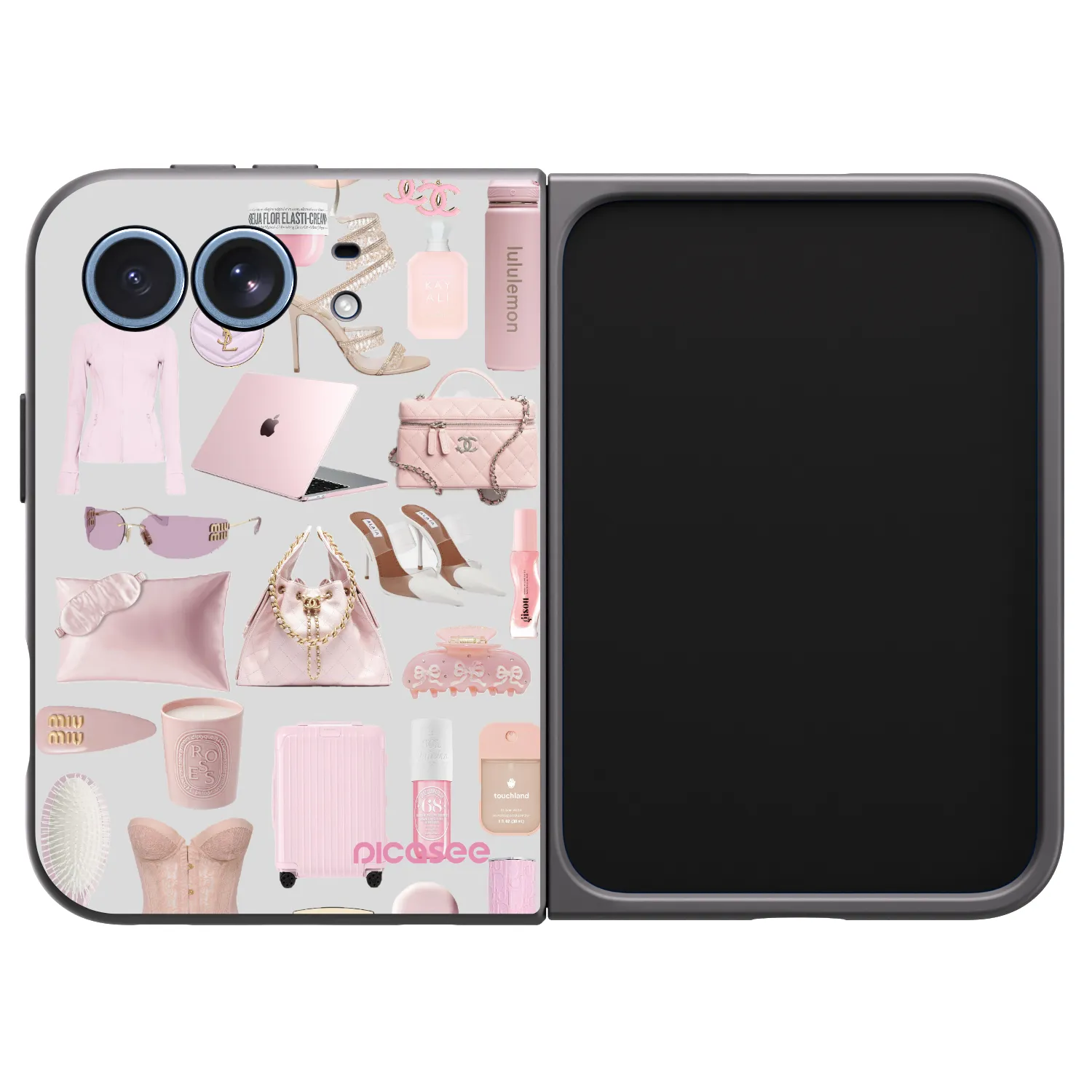 Picasee husă neagră din silicon pentru Apple iPhone Duo - Glam Babe