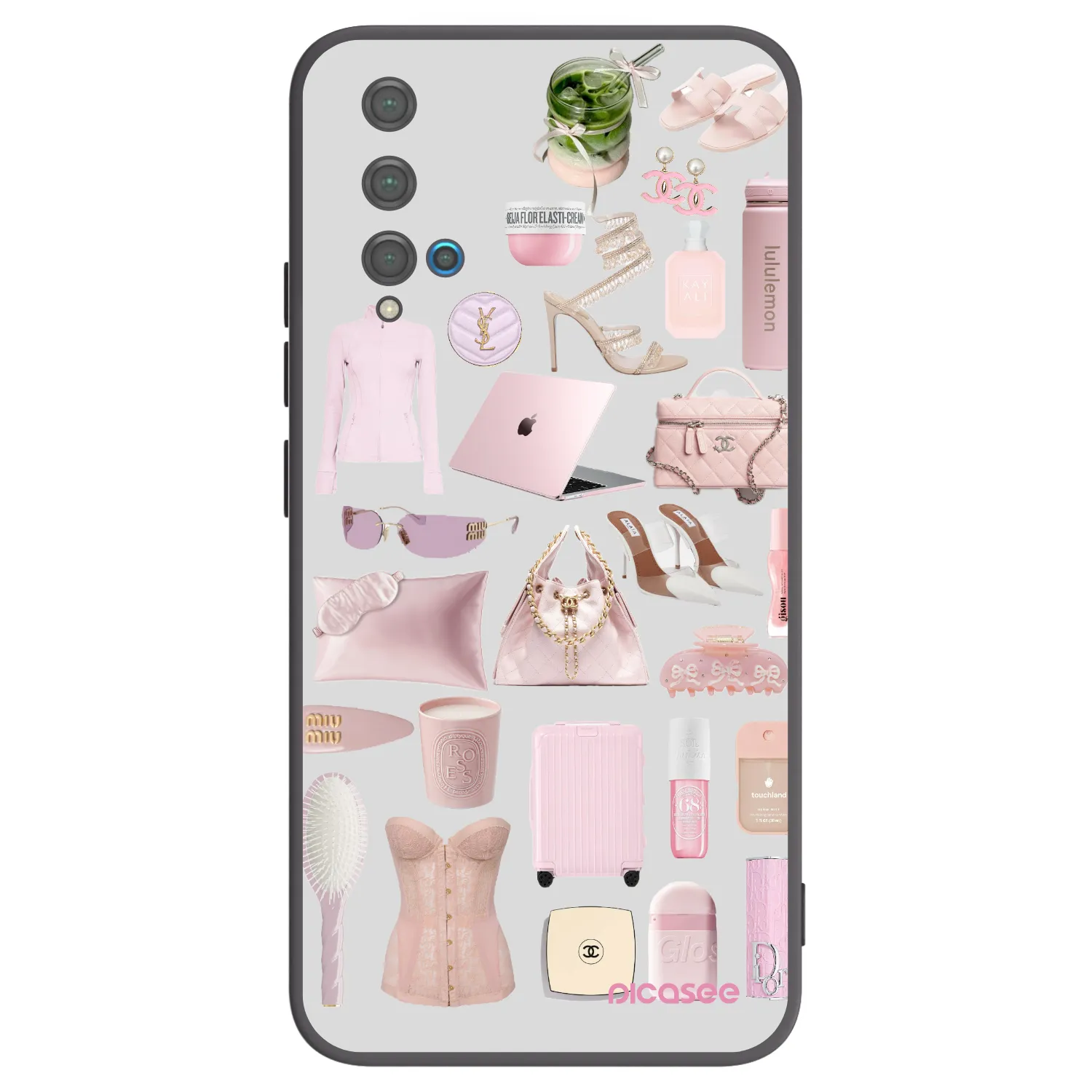 Picasee husă neagră din silicon pentru Huawei Nova 5T - Glam Babe