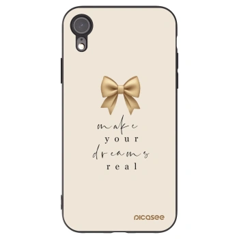Picasee husă neagră din silicon pentru Apple iPhone XR - Golden Dream
