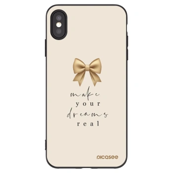 Picasee husă neagră din silicon pentru Apple iPhone XS Max - Golden Dream